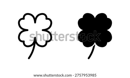 Clover icon set vector. clover sign and symbol. four leaf clover icon.