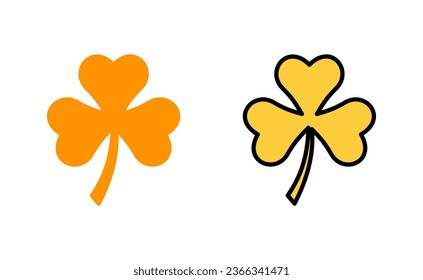 Juego de iconos de Clover para la aplicación web y móvil. símbolo y signo de tracción. icono de cuatro trébol hoja.
