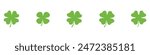 Clover Icon Set.Shamrock Icon Green. Shamrocks Icon. Leaf Clover. Irish Symbol. St Patrick