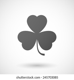 clover   icon with shadow on white background