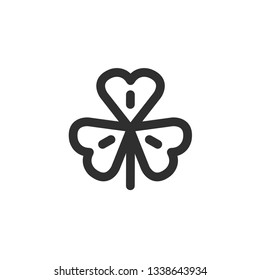 Clover Icon, Shamrock Logo, Spring Season Symbol .