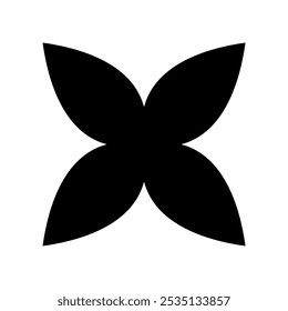 Clover icon silhouette. Vector image