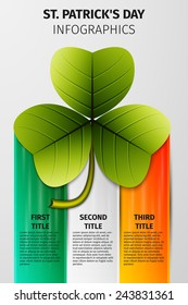Clover icon. St. Patrick's Day flat design, excellent vector illustration, EPS 10w