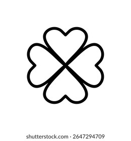 Clover icon symbol for apps and websites. clover sign and symbol. four leaf clover icon.