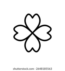 Clover icon symbol for apps and websites. clover sign and symbol. four leaf clover icon.