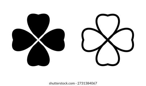 Clover icon symbol for apps and websites. clover sign and symbol. four leaf clover icon.