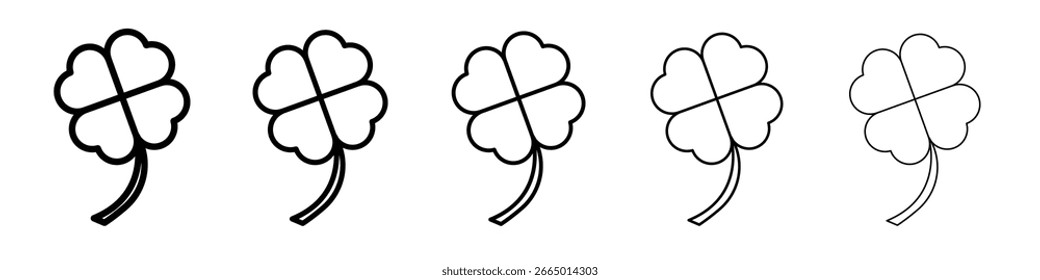 Klee Symbol Symbolkonzept für web design.simple line Vektorsymbol. Logo-Illustration