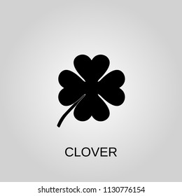 Clover icon. Clover symbol. Flat design. Stock - Vector illustration