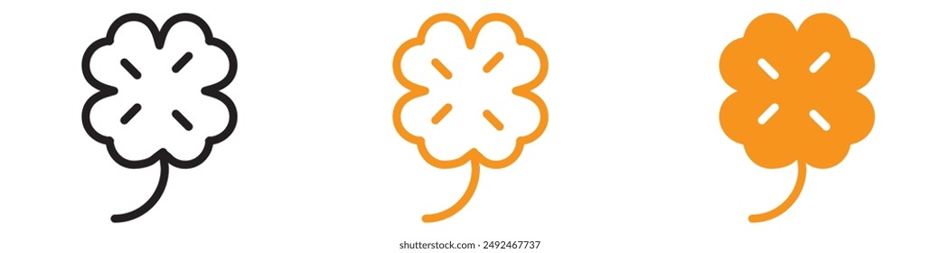 Clover Icon Symbolizing St. Patrick's Day Celebrations, Irish Cultural Festivities, and Lucky Clover Emblems for Events and Promotions