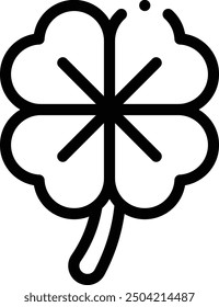 clover icon. Thin Linear Style Design Isolated On White Background