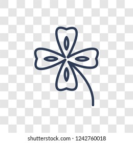 Clover icon. Trendy linear Clover logo concept on transparent background from Nature collection