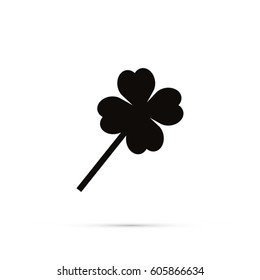 clover icon vector. Black icon