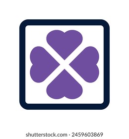 clover icon. vector dual tone icon for your website, mobile, presentation, and logo design.