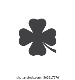 Clover icon vector, filled flat sign, solid pictogram isolated on white. St Patricks day symbol, logo illustration