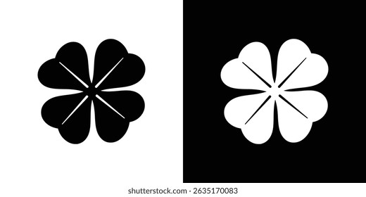 Clover icon Vector in flat style. Collection silhouettes