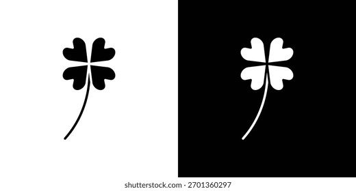 Icono de trébol. Ilustración vectorial. Diseño plano.