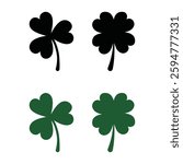 Clover icon vector illustration. clover sign and symbol. four leaf clover icon with white background
