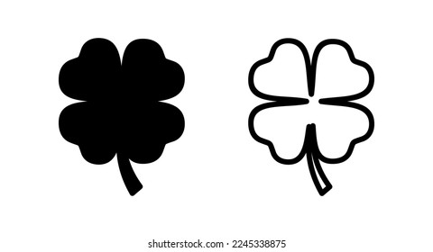 Clover icon vector illustration. clover sign and symbol. four leaf clover icon.