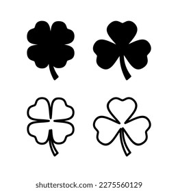 Clover icon vector illustration. clover sign and symbol. four leaf clover icon.