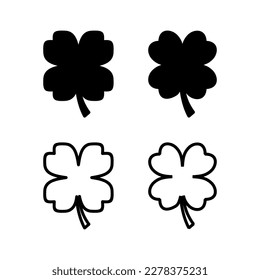 Clover icon vector illustration. clover sign and symbol. four leaf clover icon.