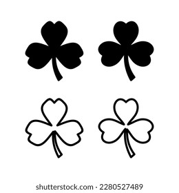 Clover icon vector illustration. clover sign and symbol. four leaf clover icon.