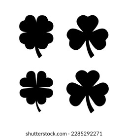 Clover icon vector illustration. clover sign and symbol. four leaf clover icon.