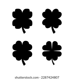 Clover icon vector illustration. clover sign and symbol. four leaf clover icon.