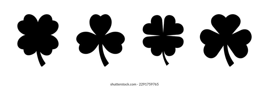 Clover icon vector illustration. clover sign and symbol. four leaf clover icon.