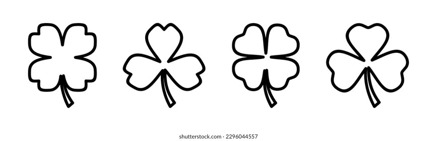 Clover icon vector illustration. clover sign and symbol. four leaf clover icon.