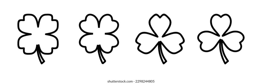Clover icon vector illustration. clover sign and symbol. four leaf clover icon.