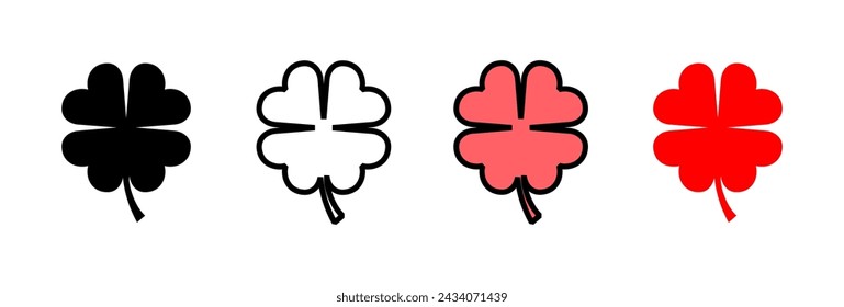 Clover icon vector illustration. clover sign and symbol. four leaf clover icon.