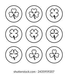 Clover icon vector illustration. clover sign and symbol. four leaf clover icon.