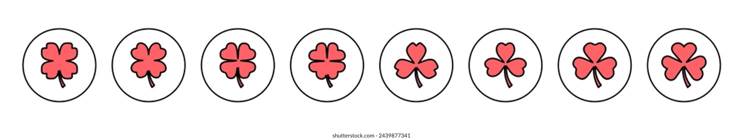 Clover icon vector illustration. clover sign and symbol. four leaf clover icon.