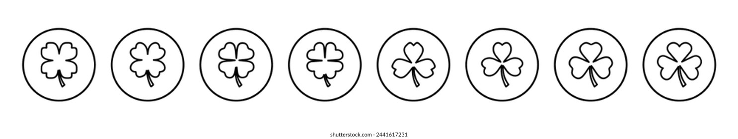 Clover icon vector illustration. clover sign and symbol. four leaf clover icon.