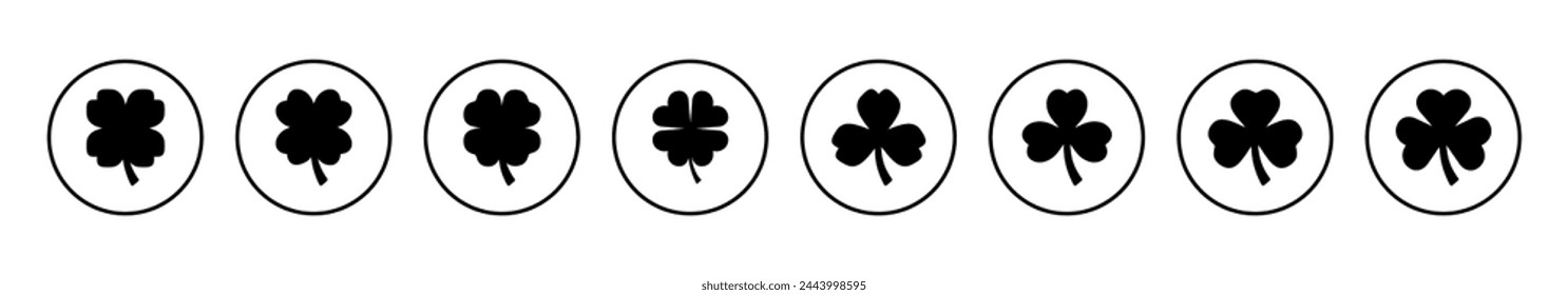 Clover icon vector illustration. clover sign and symbol. four leaf clover icon.