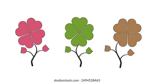 Clover icon vector illustration. clover sign and symbol. three leaf clover icon.