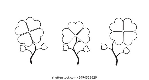 Clover icon vector illustration. clover sign and symbol. three leaf clover icon.