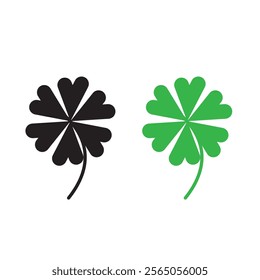 Clover icon vector illustration. clover sign and symbol. four leaf clover icon.