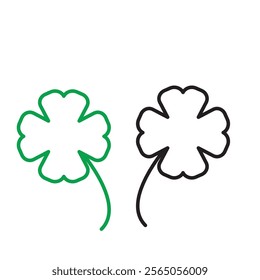 Clover icon vector illustration. clover sign and symbol. four leaf clover icon.