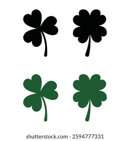 Clover icon vector illustration. clover sign and symbol. four leaf clover icon with white background