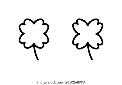 Clover icon vector illustration. clover sign and symbol. four leaf clover icon.