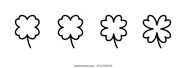 Clover icon vector illustration. clover sign and symbol. four leaf clover icon.
