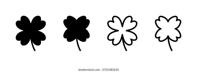 Clover icon vector illustration. clover sign and symbol. four leaf clover icon.