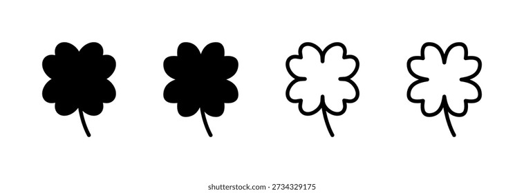 Clover icon vector illustration. clover sign and symbol. four leaf clover icon.