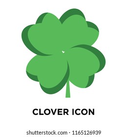 Clover icon vector isolated on white background, Clover transparent sign , nature symbols