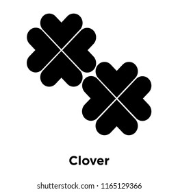 Clover icon vector isolated on white background, Clover transparent sign , black symbols