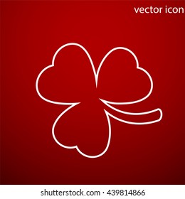 Clover icon vector and jpg. Flat style object. Art picture drawing. Eps 10. Web icons.