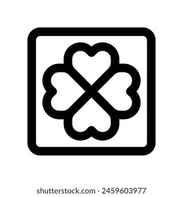 Klee-Symbol. Vektorgrafik-Linie-Symbol für Ihre Website, Handy, Präsentation und Logo-Design.