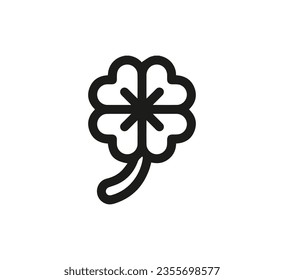 Clover icon vector. Linear style sign for mobile concept and web design. Clover symbol illustration. Pixel vector graphics - Vector.