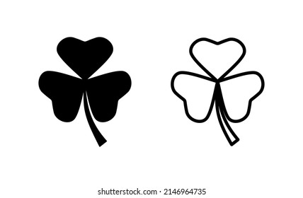 Clover icon vector. clover sign and symbol. four leaf clover icon.